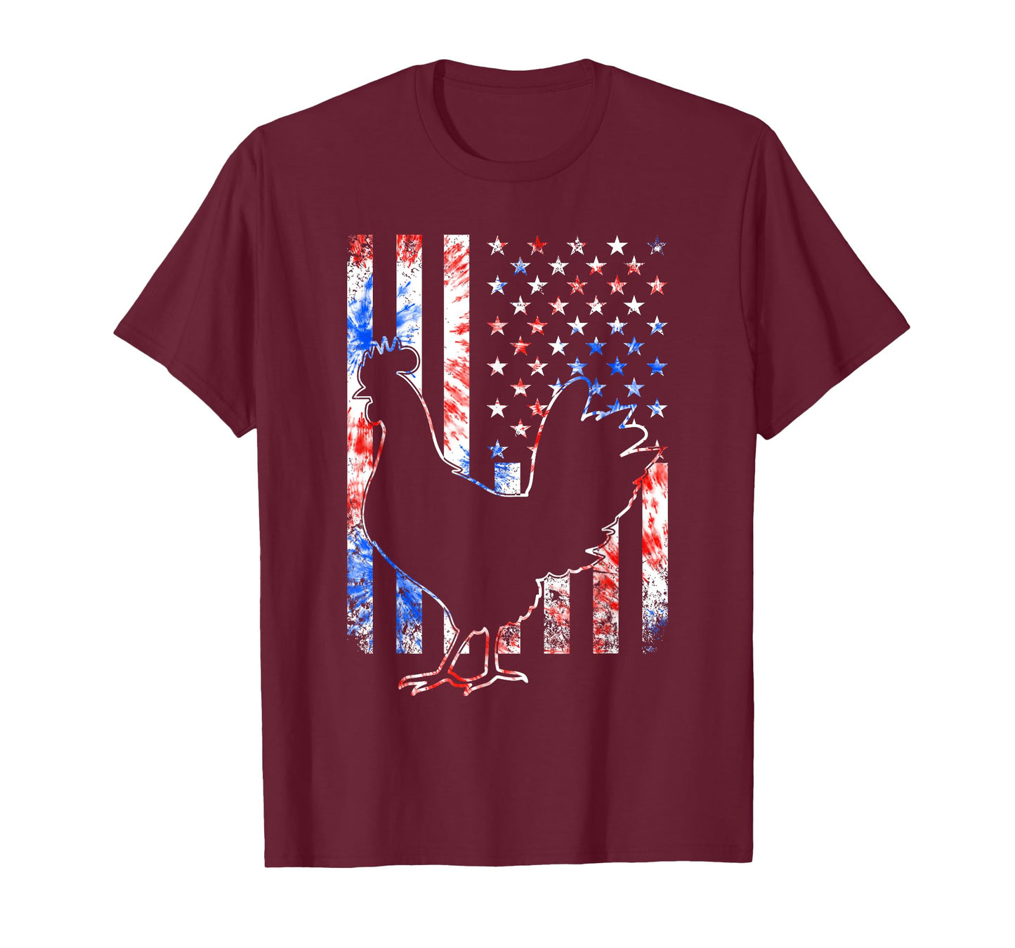 Chicken US American Flag Patriotic Chicken Lover 4th of July T-Shirt