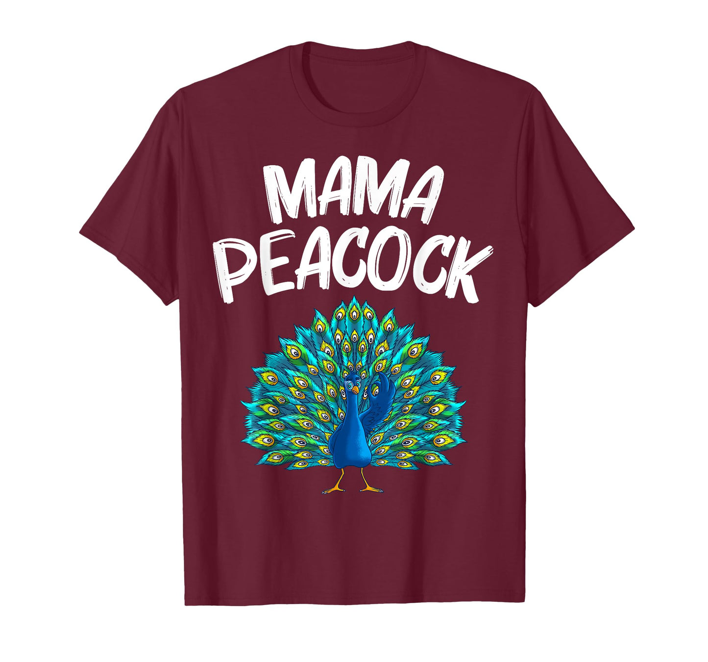 Funny Peacock Gift For Mom Women Peafowl Lover Bird Feather T-Shirt