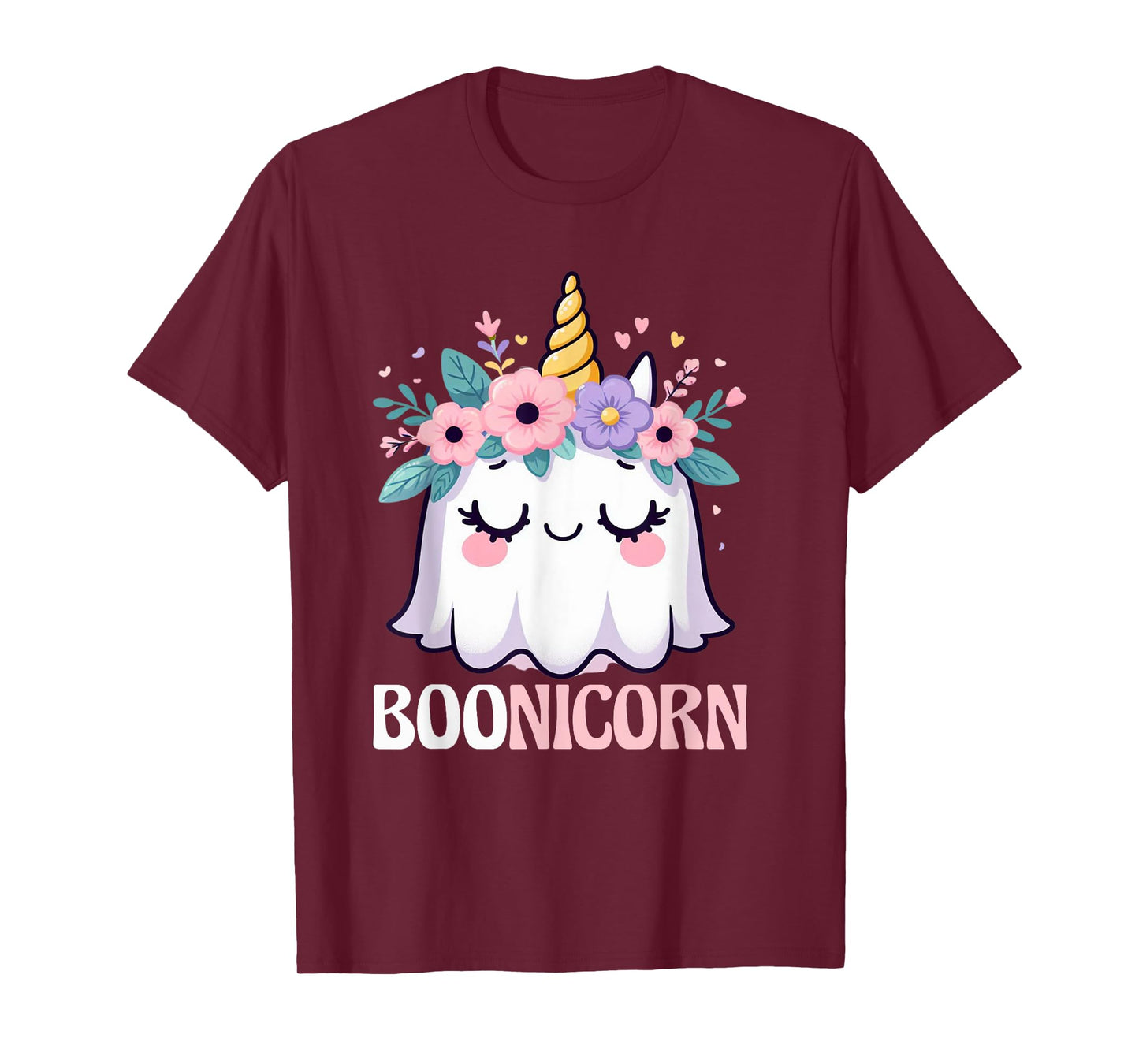 Boonicorn Unicorn Ghost, Unicorn Halloween for Girls T-Shirt