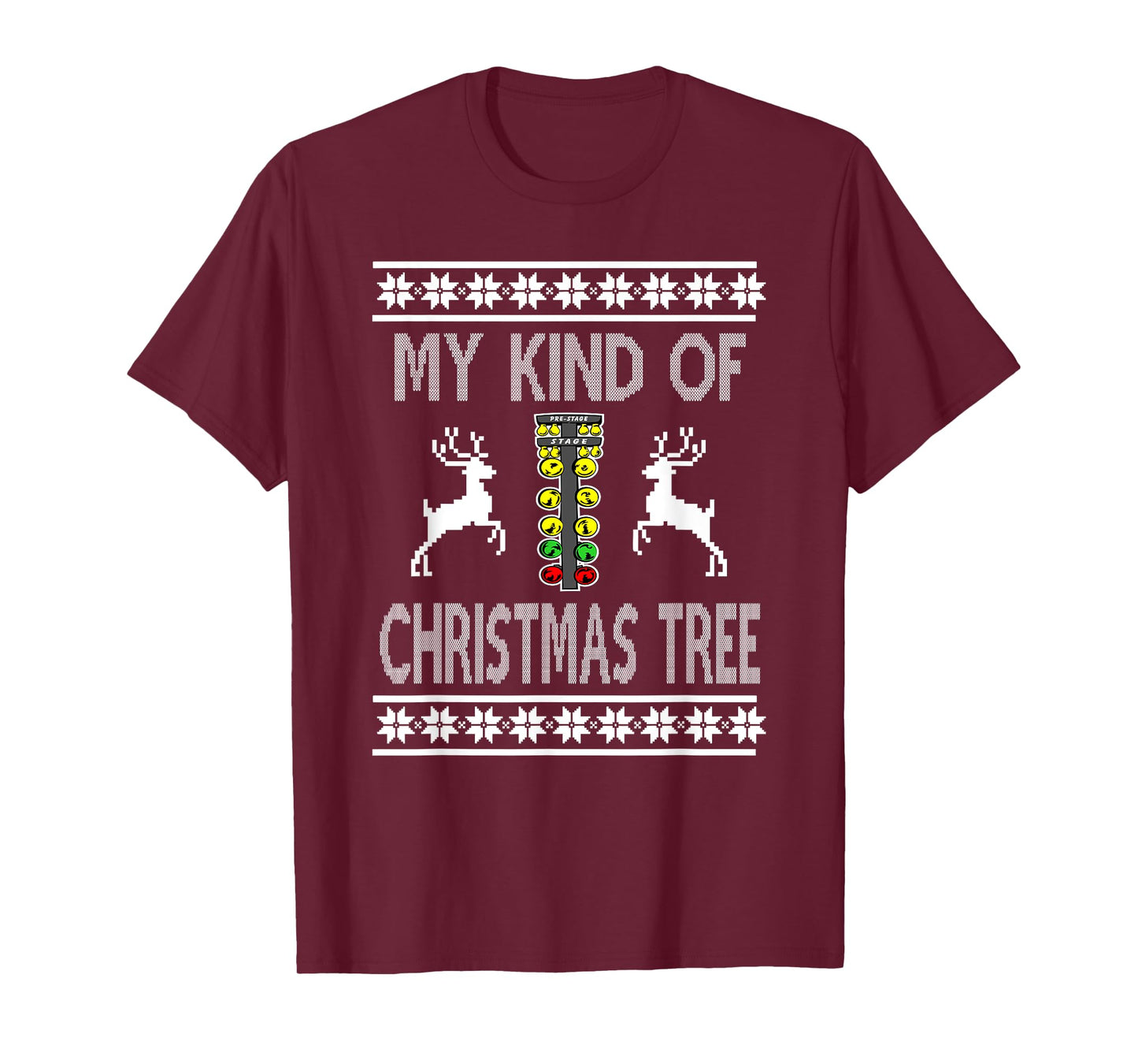 Drag Racing Christmas Tree Sweater T-shirt T-Shirt