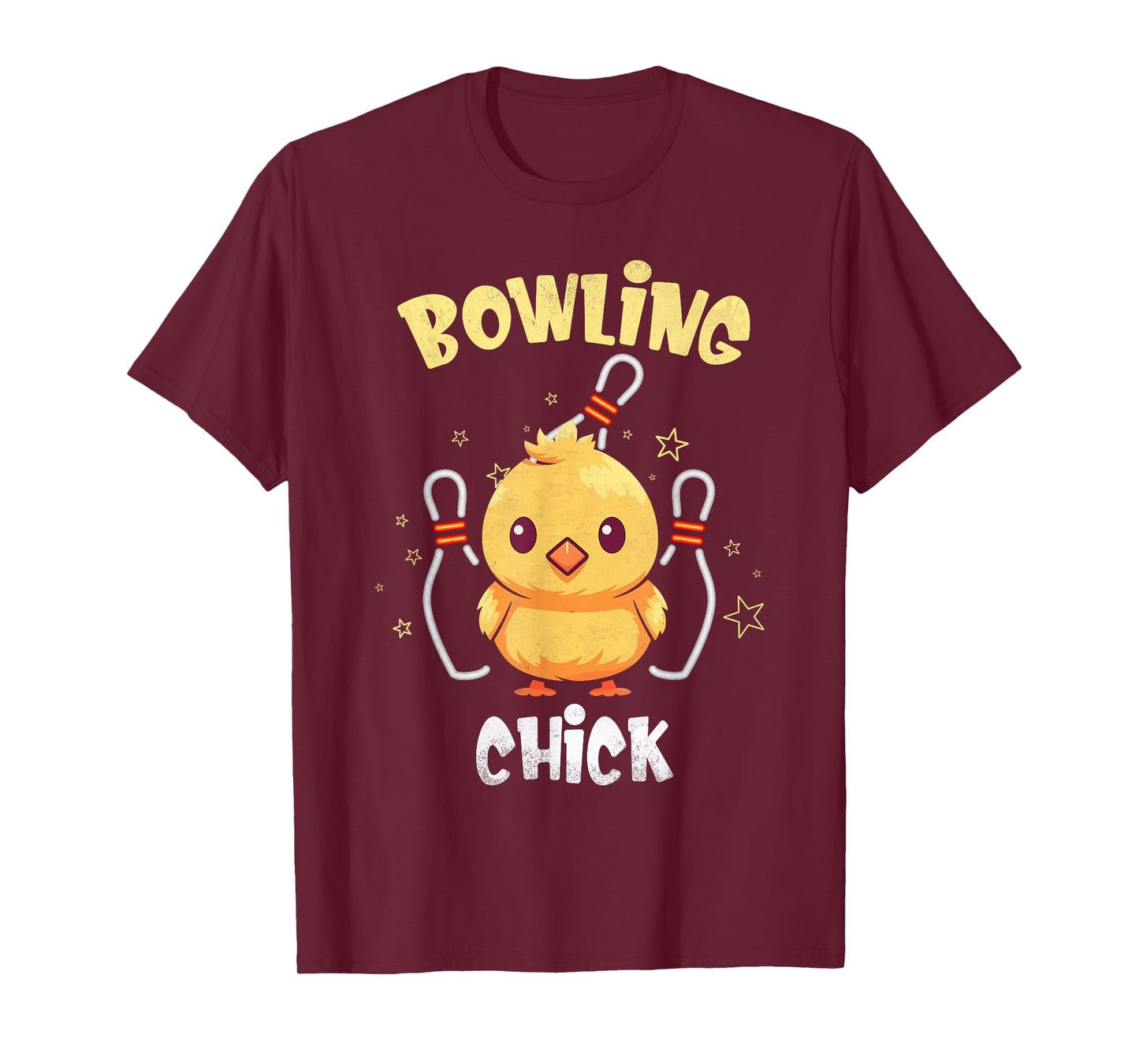 Bowling Chick Funny Chicken Athlete Bowler Men Women Kids T-Shirt