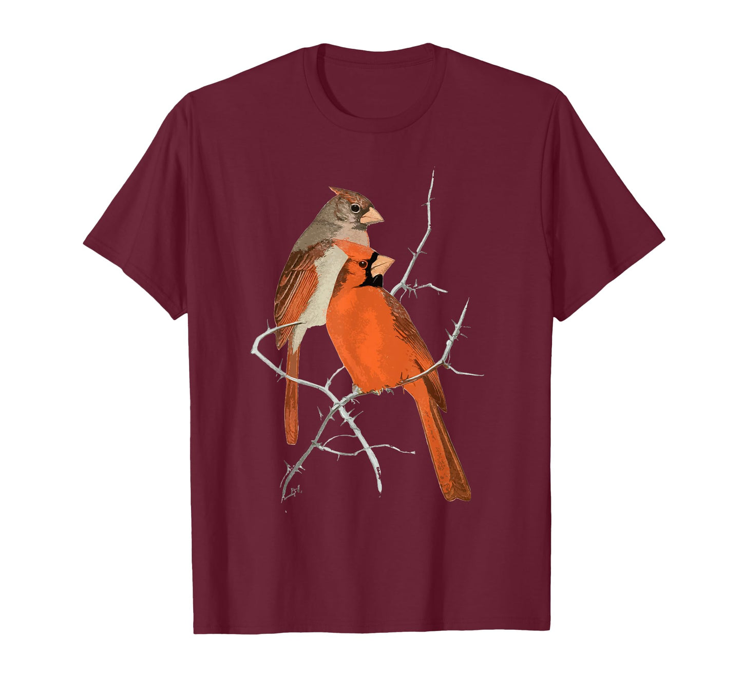 Red Cardinal Bird Male Female T-Shirt
