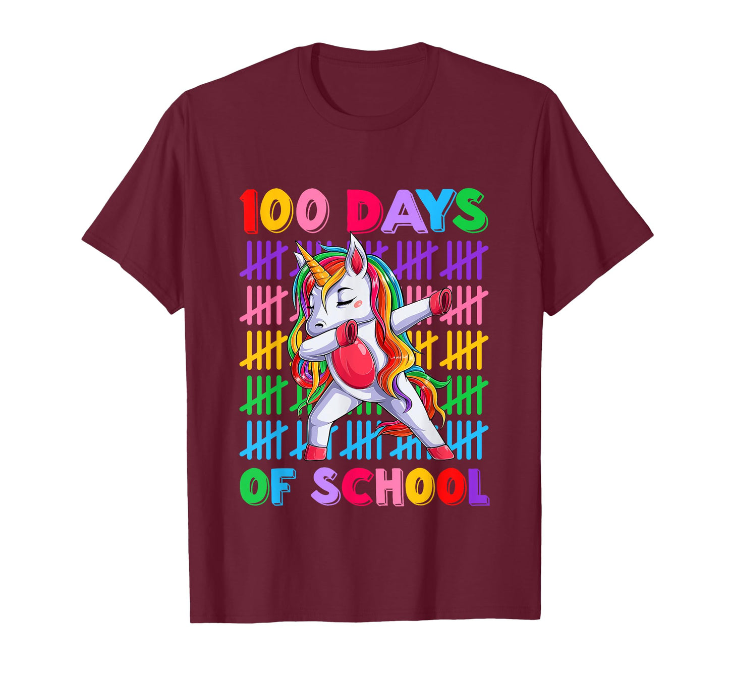 100th Day Teacher Kids Costume Unicorn 100 Days Of School T-Shirt