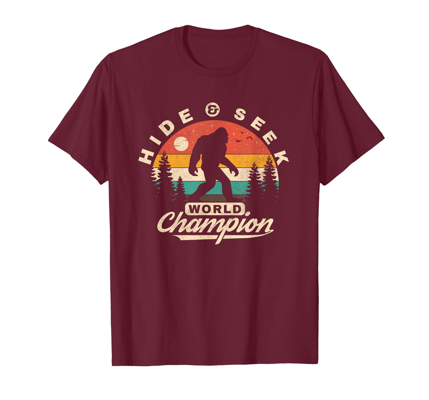 Bigfoot Hide and Seek World Champion Sasquatch Men Boys T-Shirt