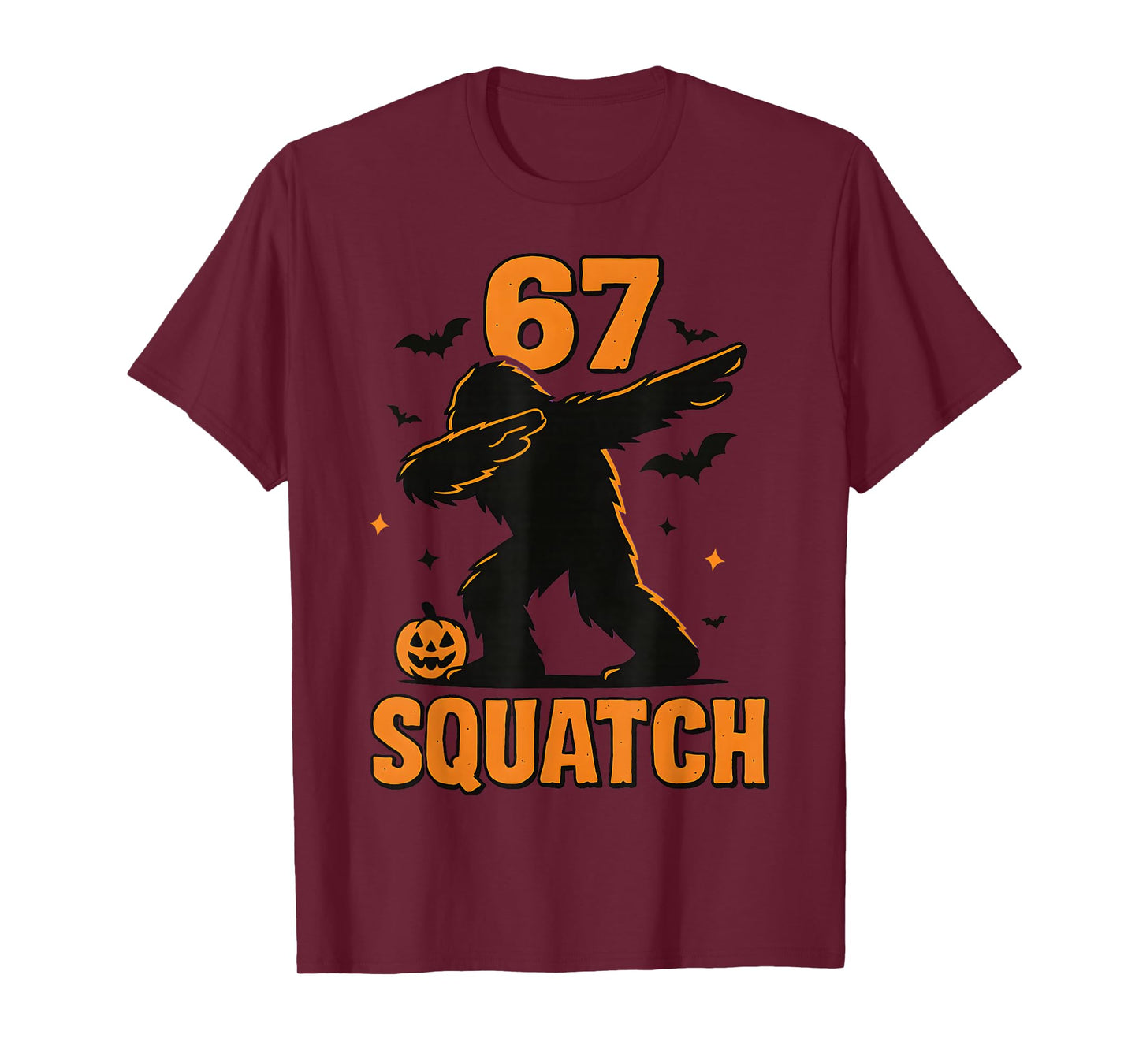 67 Halloween Bigfoot Six Seven Sasquatch Brainrot Meme Boys T-Shirt