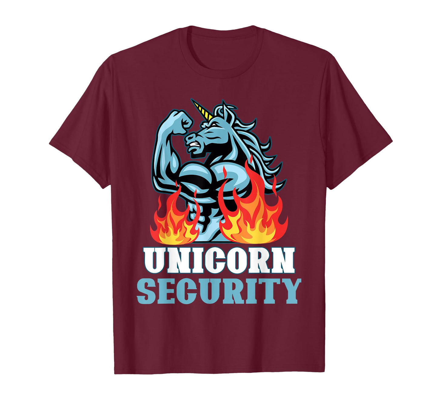 Unicorn Security Funny Unicorns Rainbow Lover Graphic T-Shirt