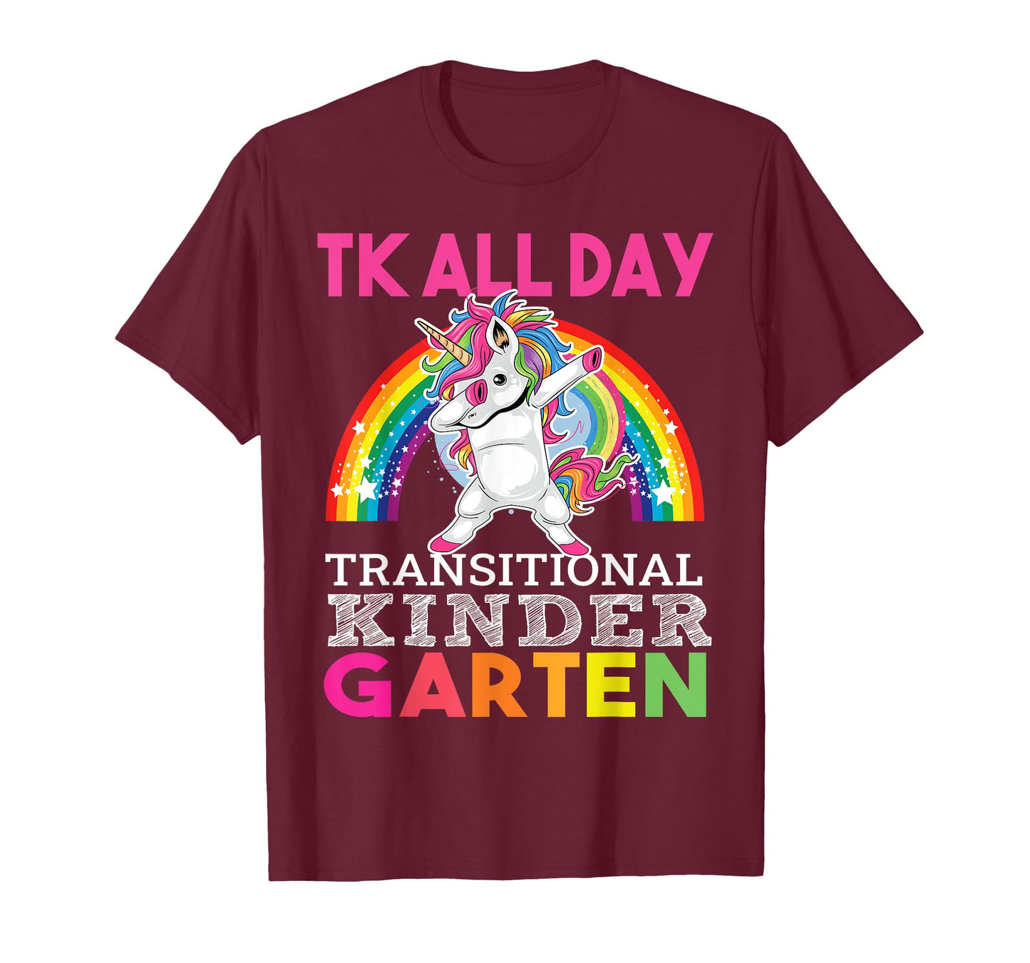 TK All Day Transitional Kindergarten Dabbing Unicorn T-Shirt