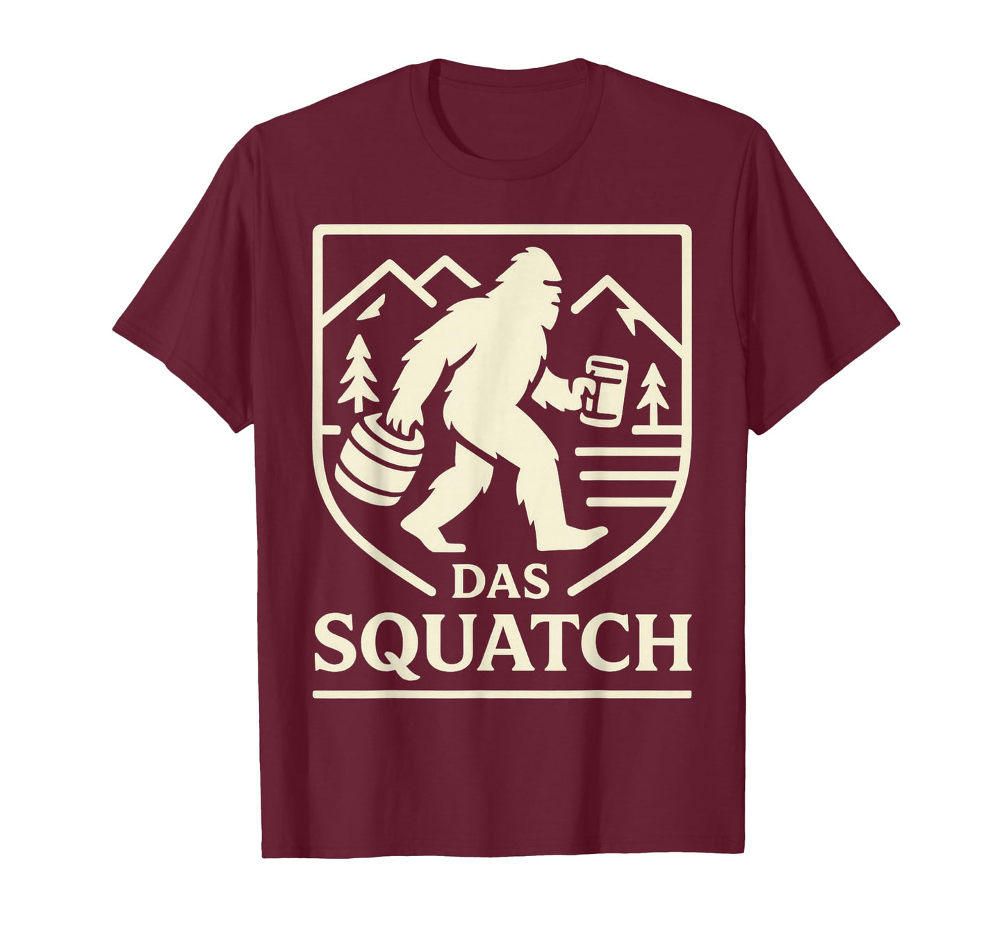 Das Squatch Funny Bigfoot Oktoberfest Drinking Beer German T-Shirt