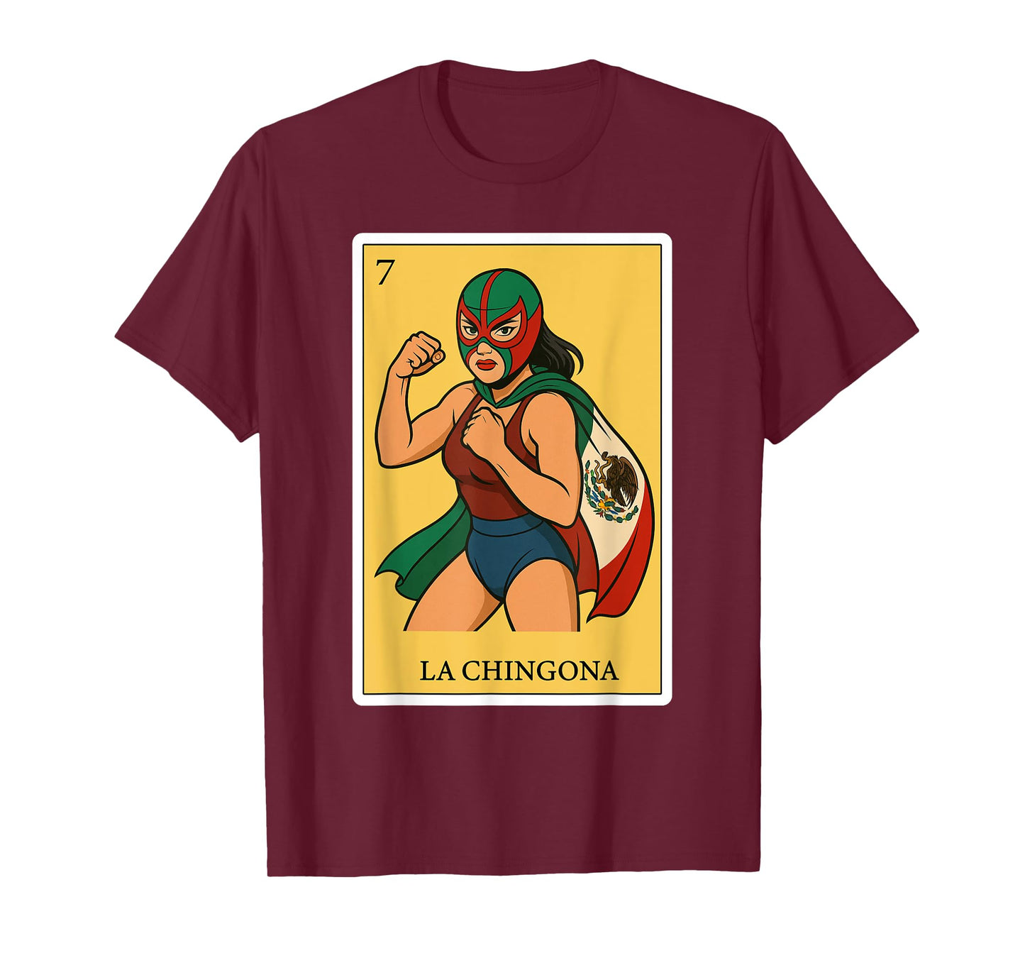 La Chingona Luchadora Funny Spanish-Mexican Bingo Gift Women T-Shirt