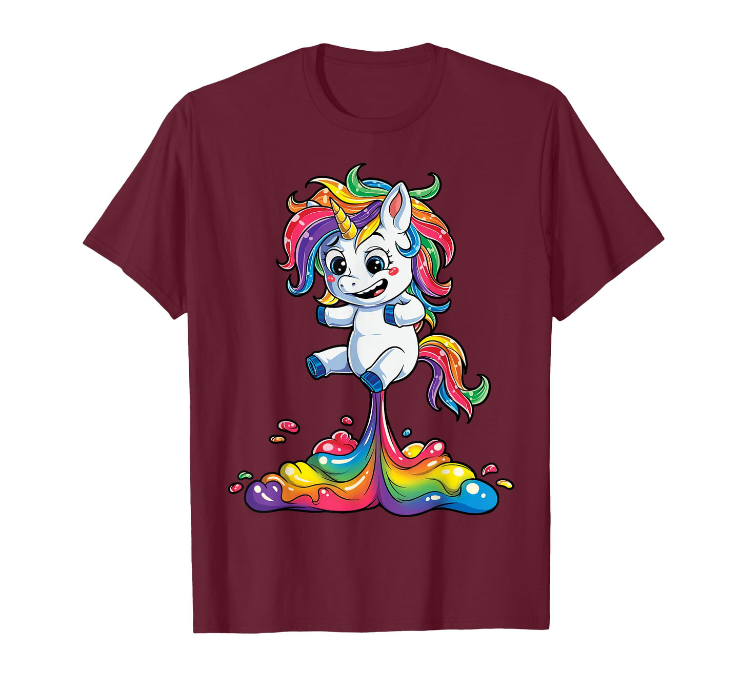 Unicorn Fart Funny Girls Kids Women Rainbow Gifts Squad T-Shirt