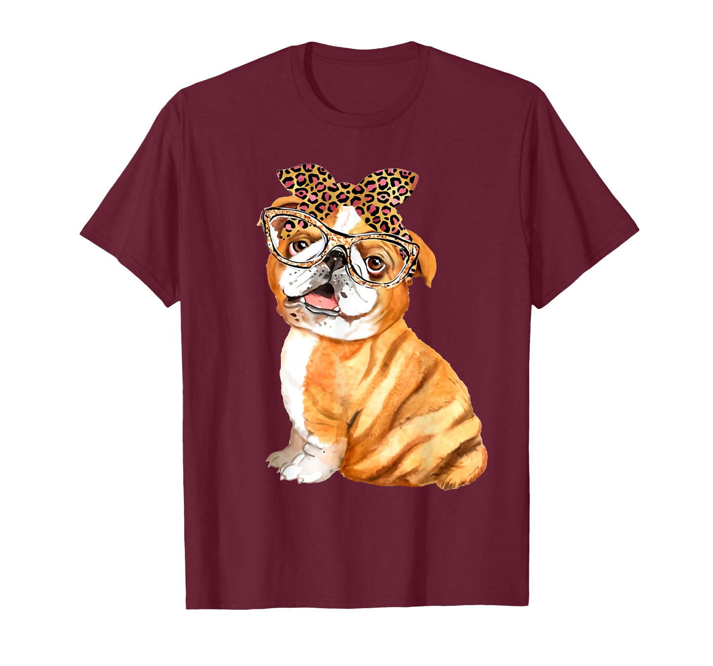 English Bulldog, Dog Dad Mom Gifts, Nerdy Glasses Bulldog Men Women Girls Kids T-Shirt
