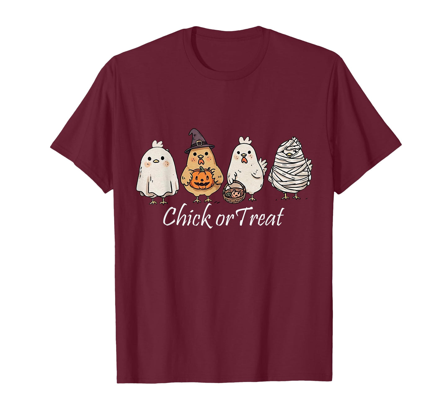 Chicken Chick Or Treat Funny Halloween Costume Chicken Lover T-Shirt