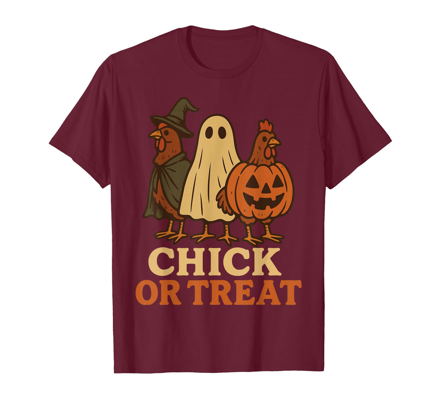 Chick or Treat Farming Funny Chicken Halloween Costume T-Shirt