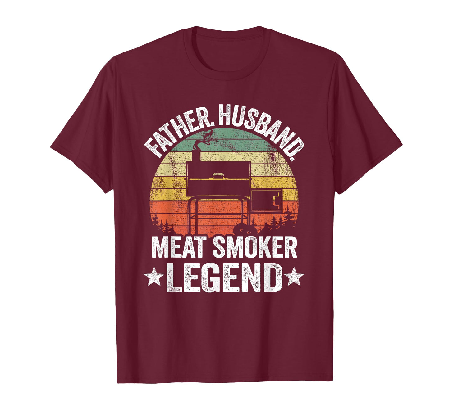 Father Husband Meat Smoker Legend Grilling Dad Meat Smoking T-Shirt