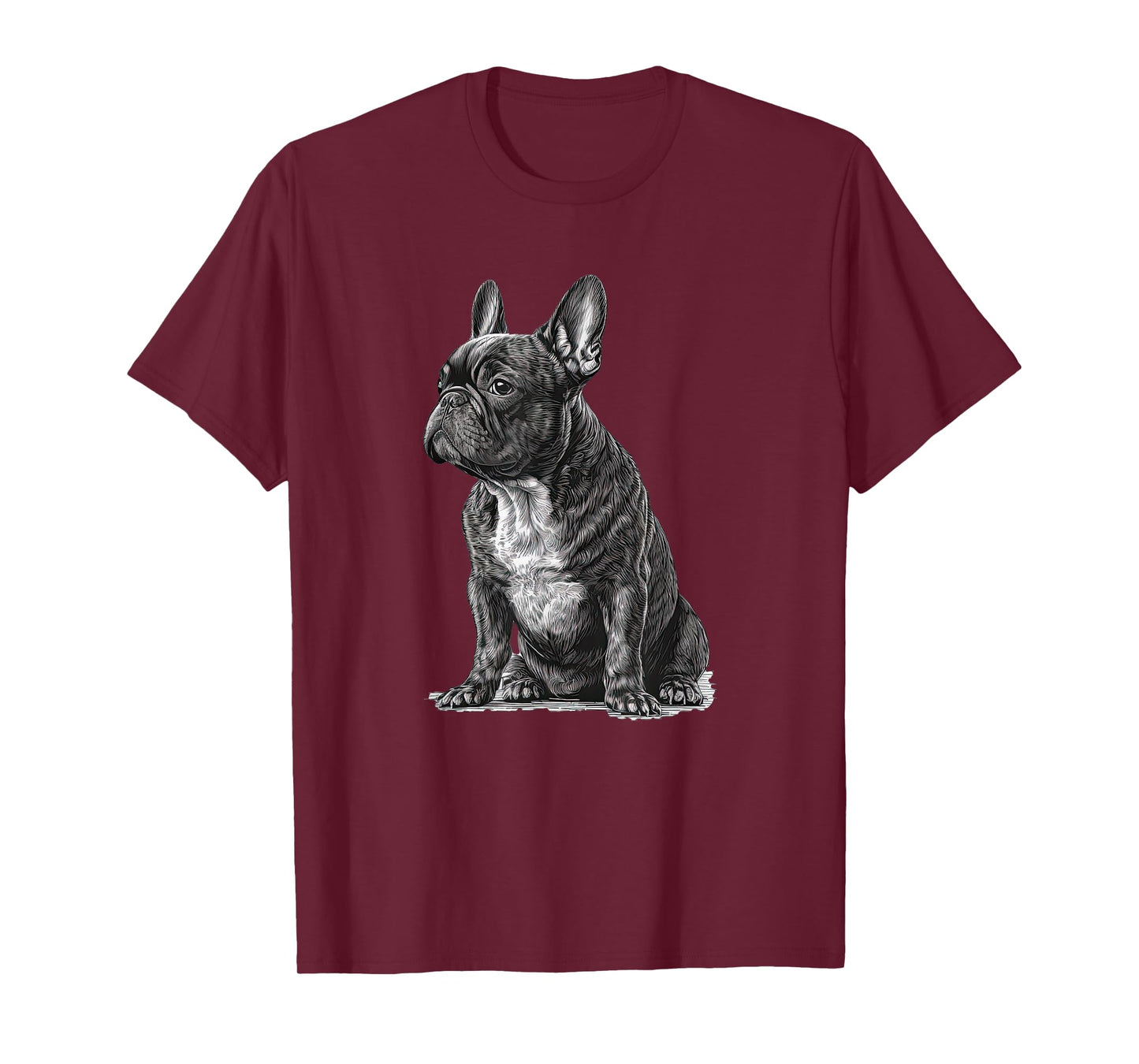 Funny French Bulldog Frenchie Black and White T-Shirt