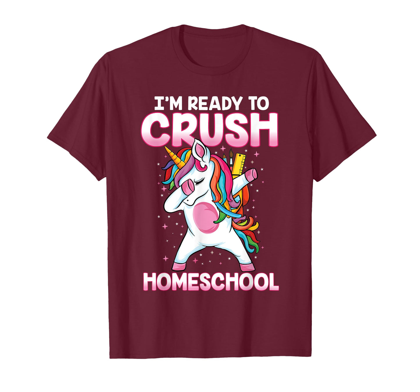 Back to School Dabbing unicorn ready to crush Homeschool T-Shirt