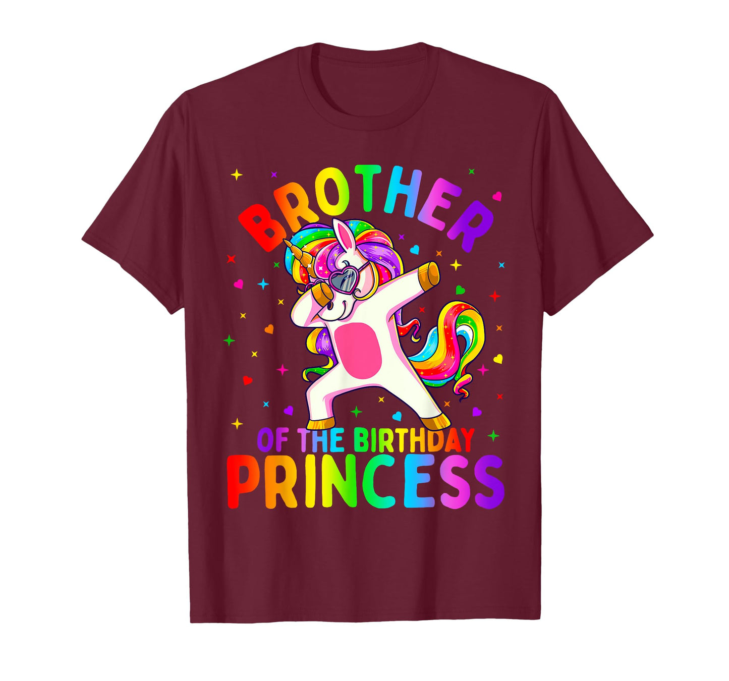Brother of the Birthday Princess Girl Dabbing Unicorn T-Shirt
