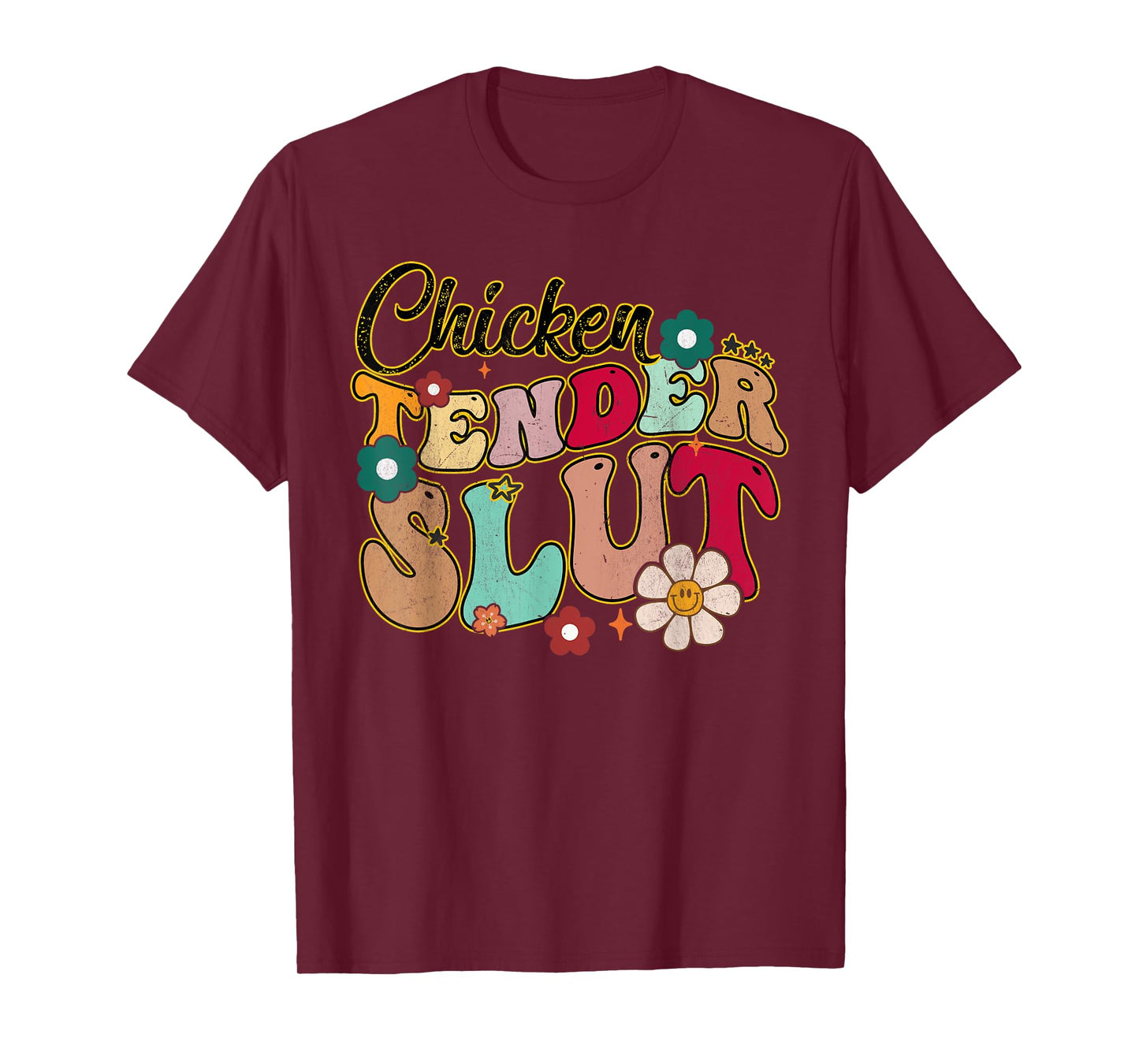 Chicken Tender Slut Groovy Christmas Saying Men Women T-Shirt
