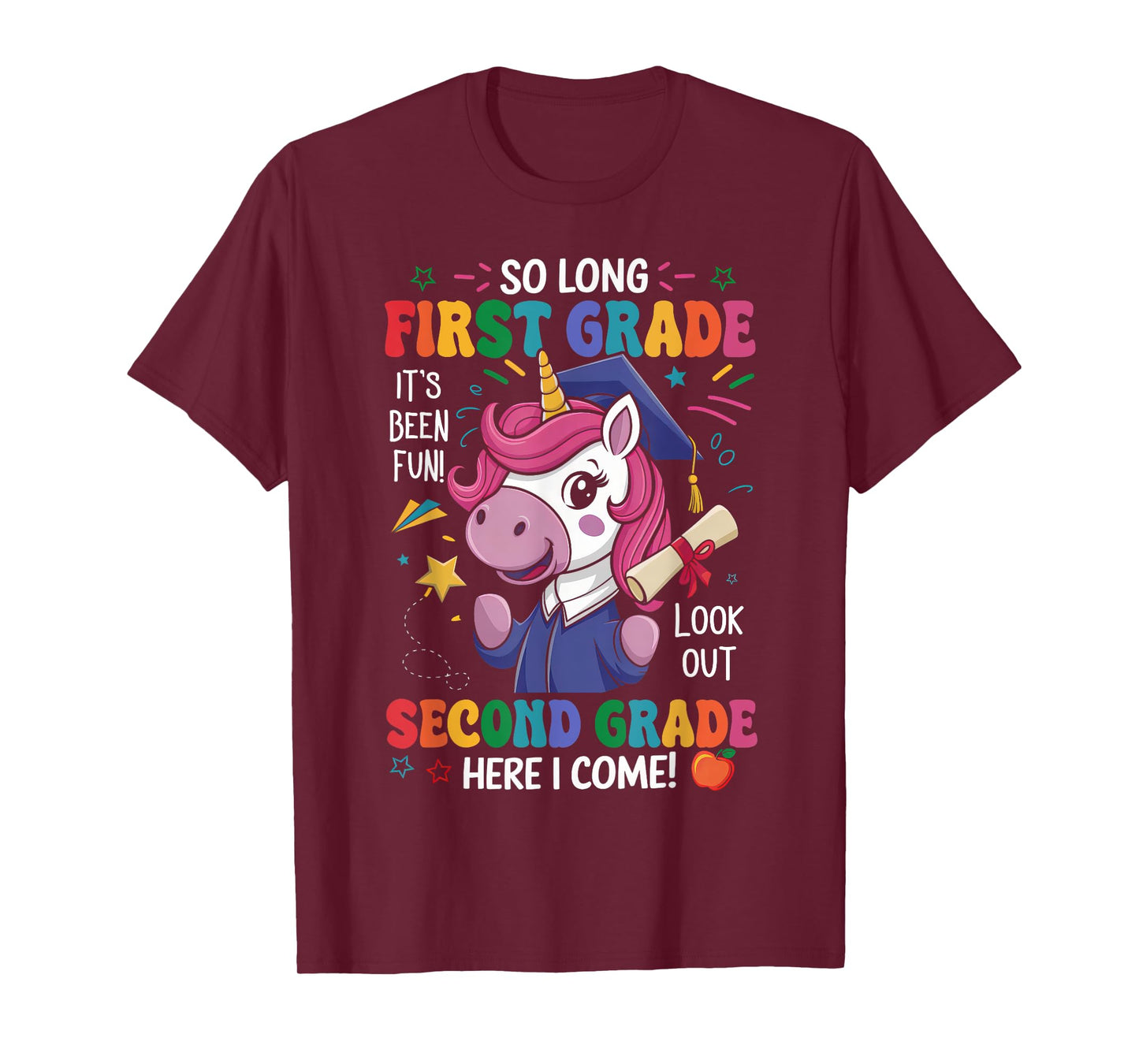 Unicorn So Long First Grade Graduation Last Day Of School T-Shirt