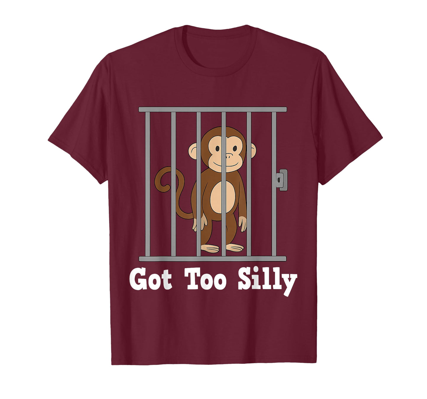 Funny Monkey Meme Got Too Silly Humor Gifts Men Women Kid T-Shirt