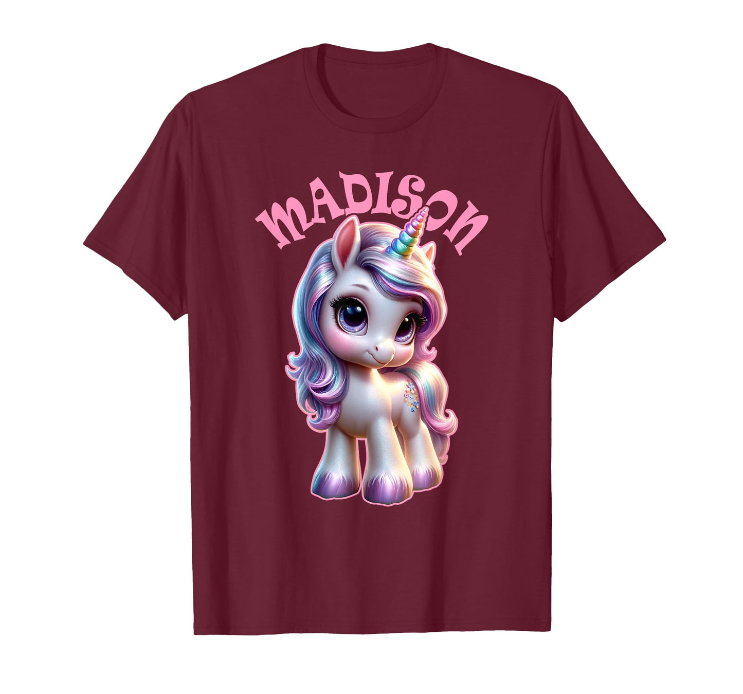 Madison Cute Unicorn Design for Girls Name Madison T-Shirt