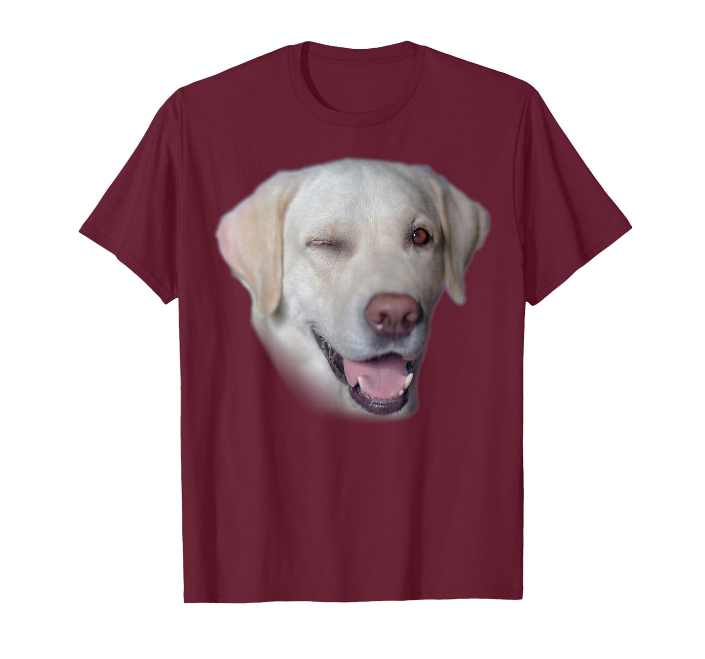 Yellow Labrador Fetch Dog Face T-Shirt