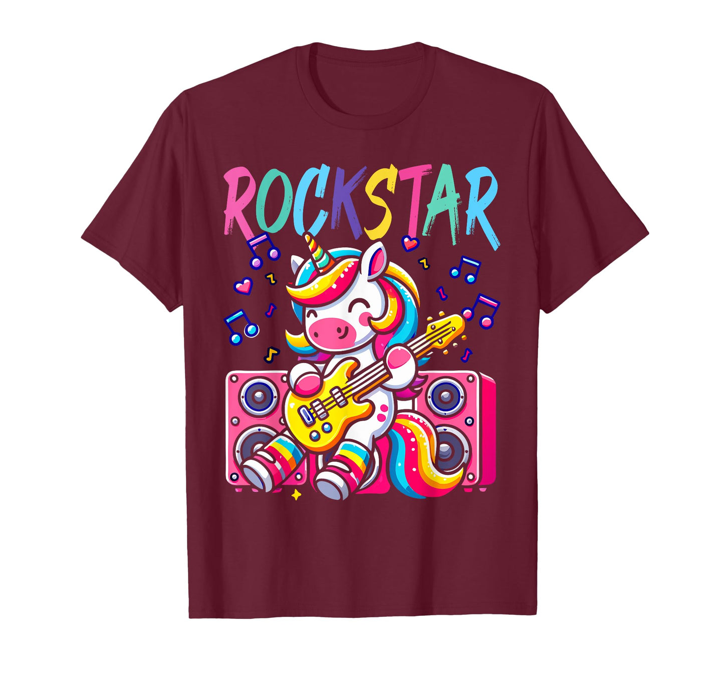 Unicorn Rock Star Guitar Rockin' Music Singer Funny Kids T-Shirt