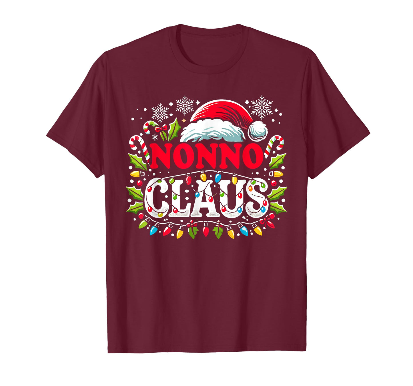 Nonno Claus Funny Christmas Santa Hat, Italian Grandpa Xmax T-Shirt