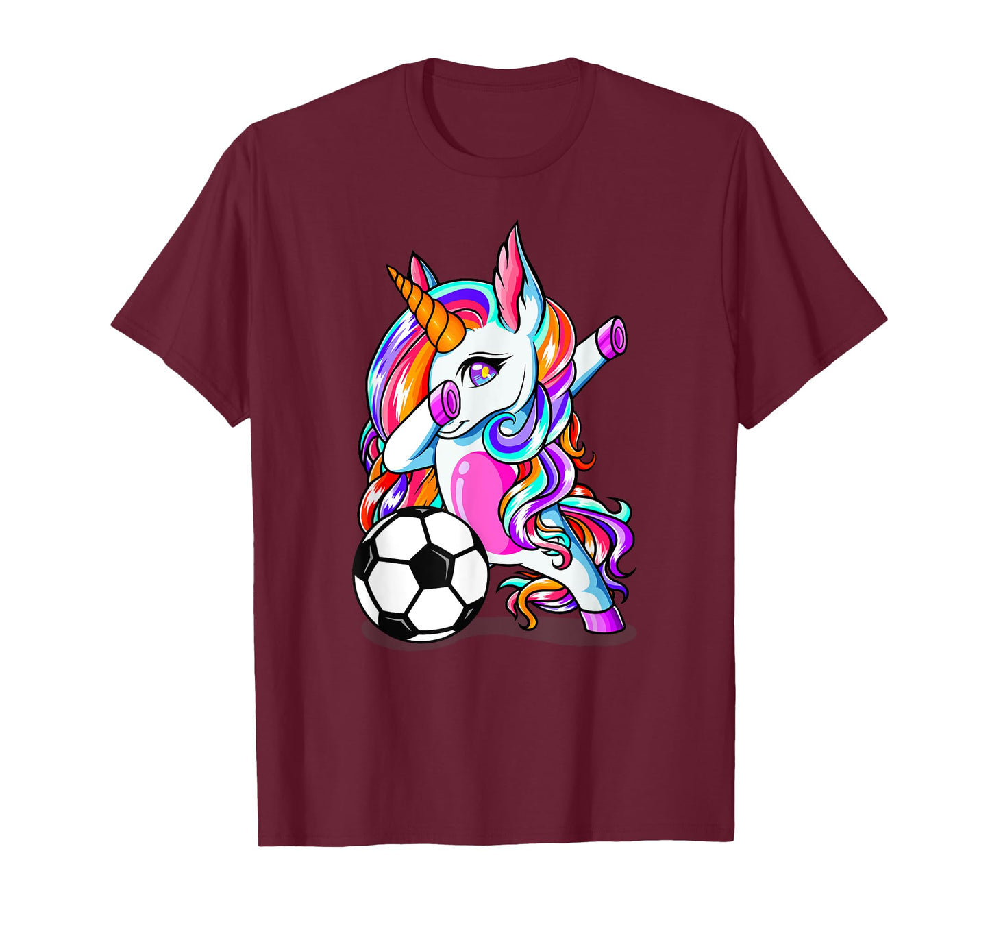 Dabbing Unicorn Football Funny Sport Soccer Lover Girl Gifts T-Shirt