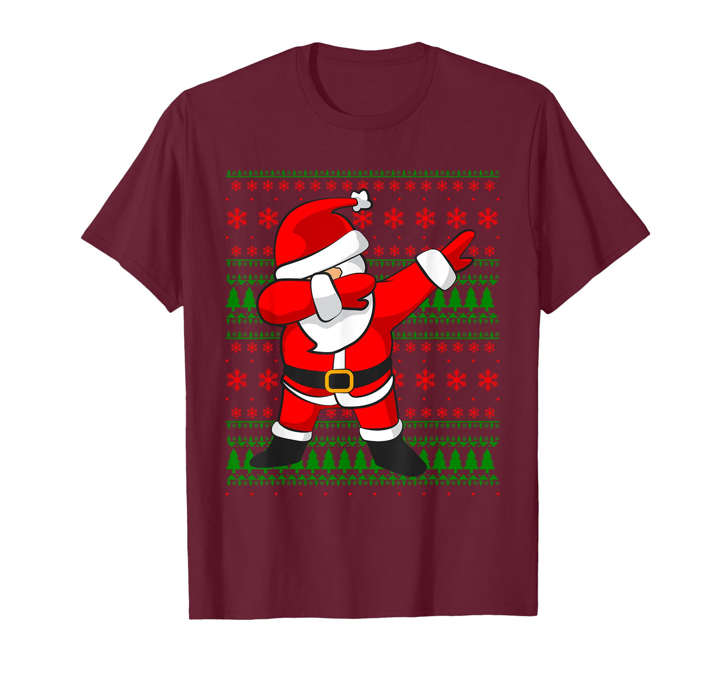 Dabbing Santa Claus Ugly Sweater T-Shirt | Christmas Shirt T-Shirt