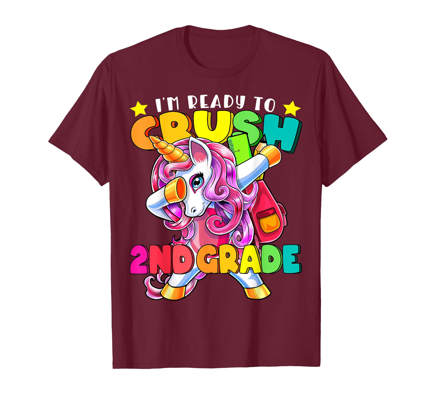 Crush 2nd Grade Dabbing Unicorn Back to School Girls Gift T-Shirt