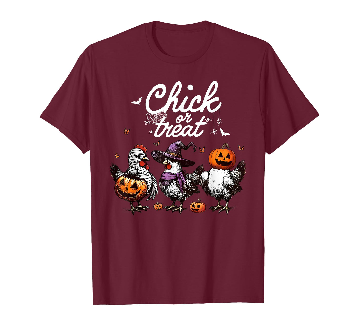 Chick Or Treat Jack O Lantern Halloween Chickens Ghost Mummy T-Shirt