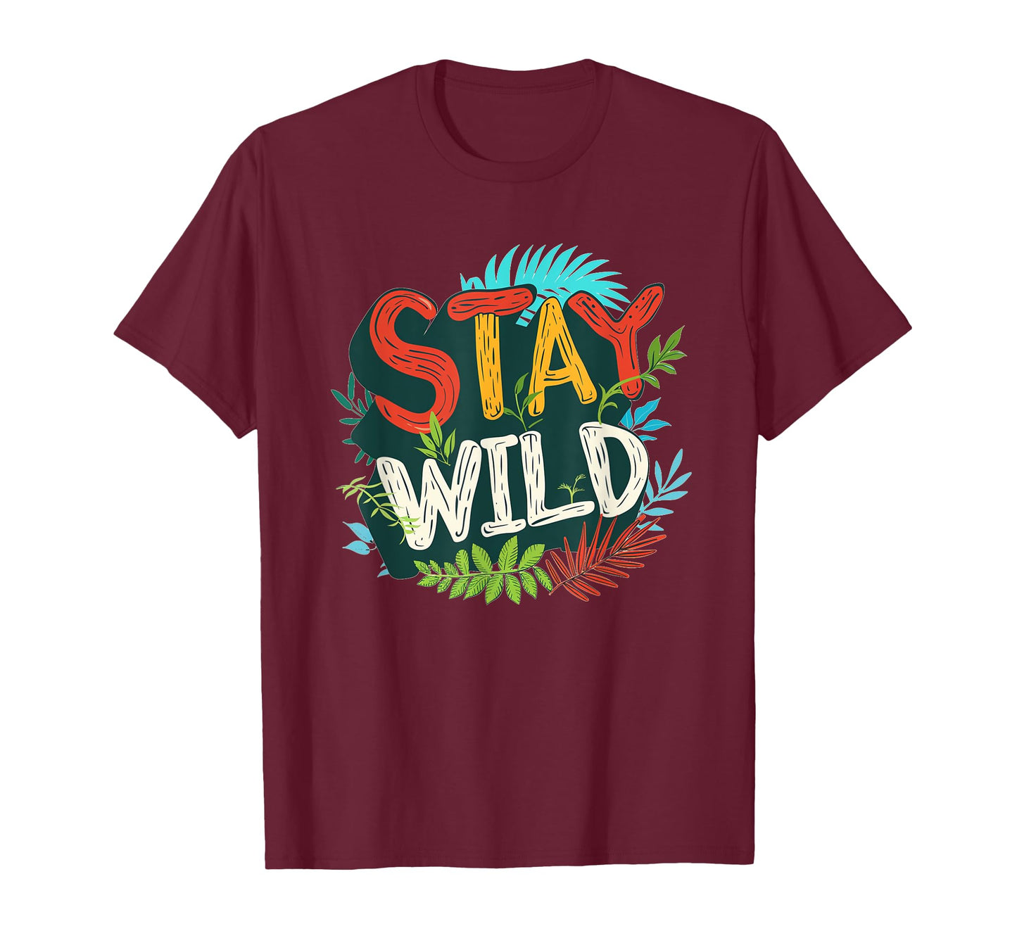 Multicolor Stay Wild Emblem T-Shirt