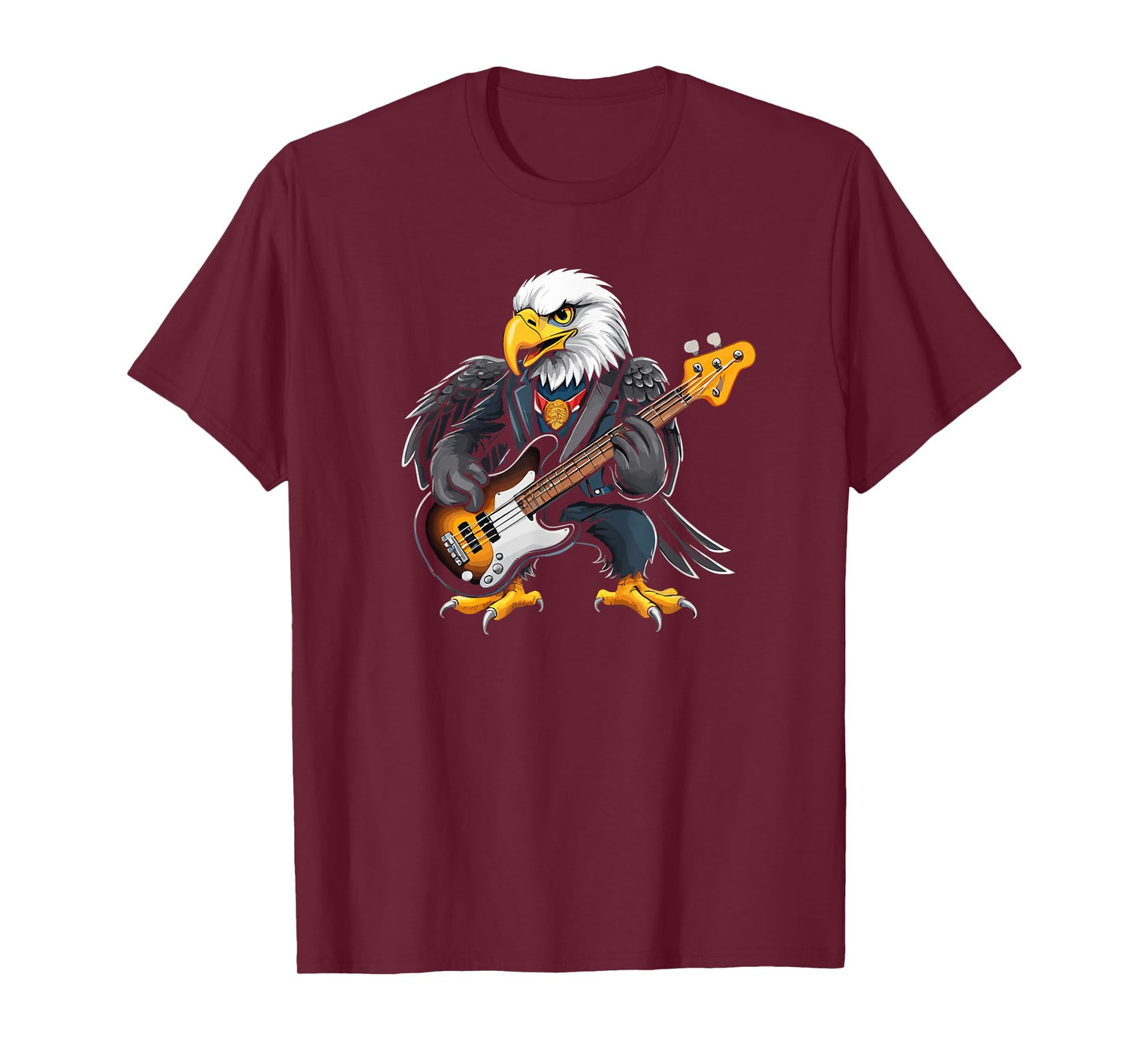 Eagle playing Electric Guitar, Eagle Guitarist T-Shirt