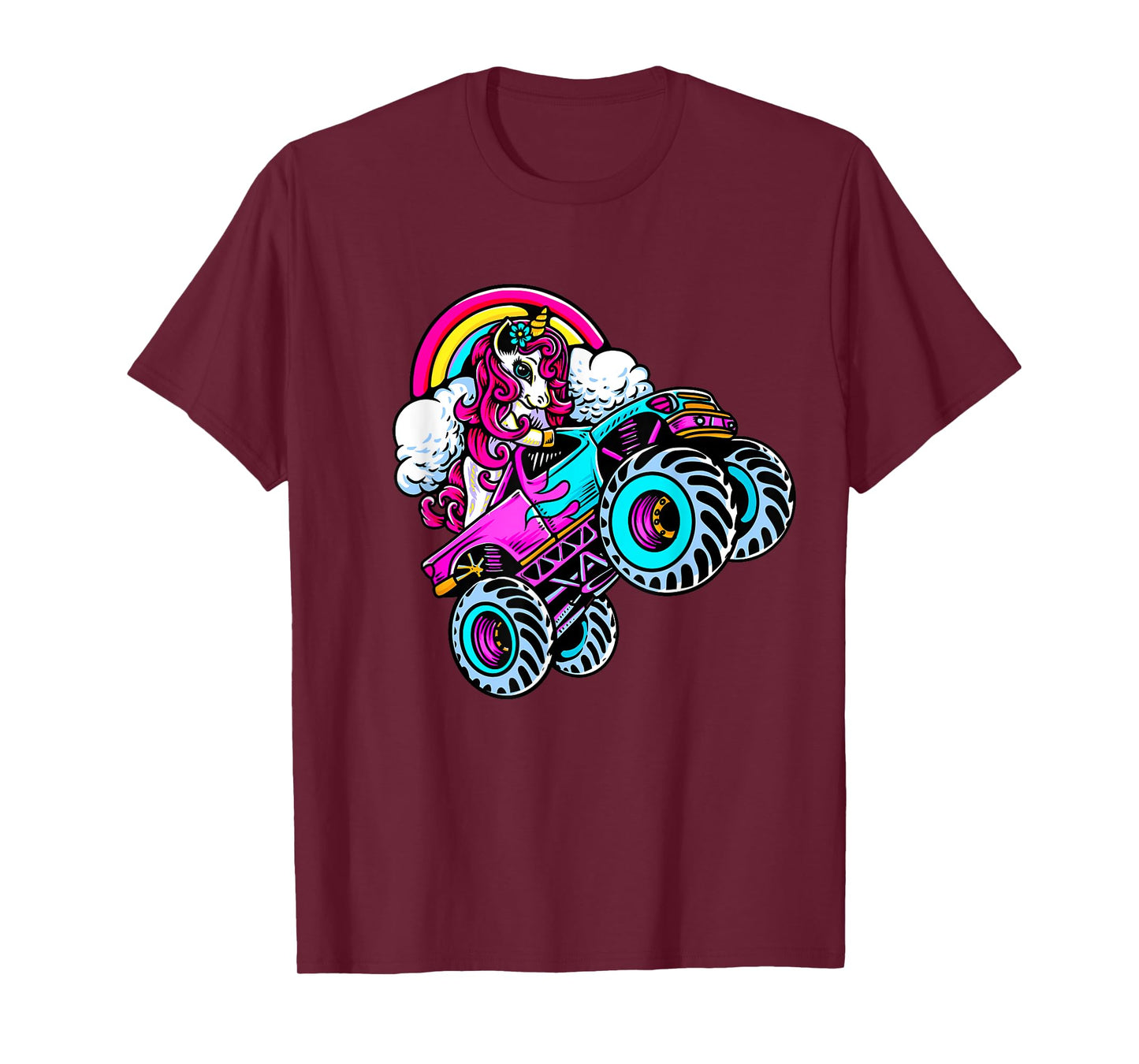 Monster Truck Unicorn Birthday Party Girl Gift Women Girls T-Shirt