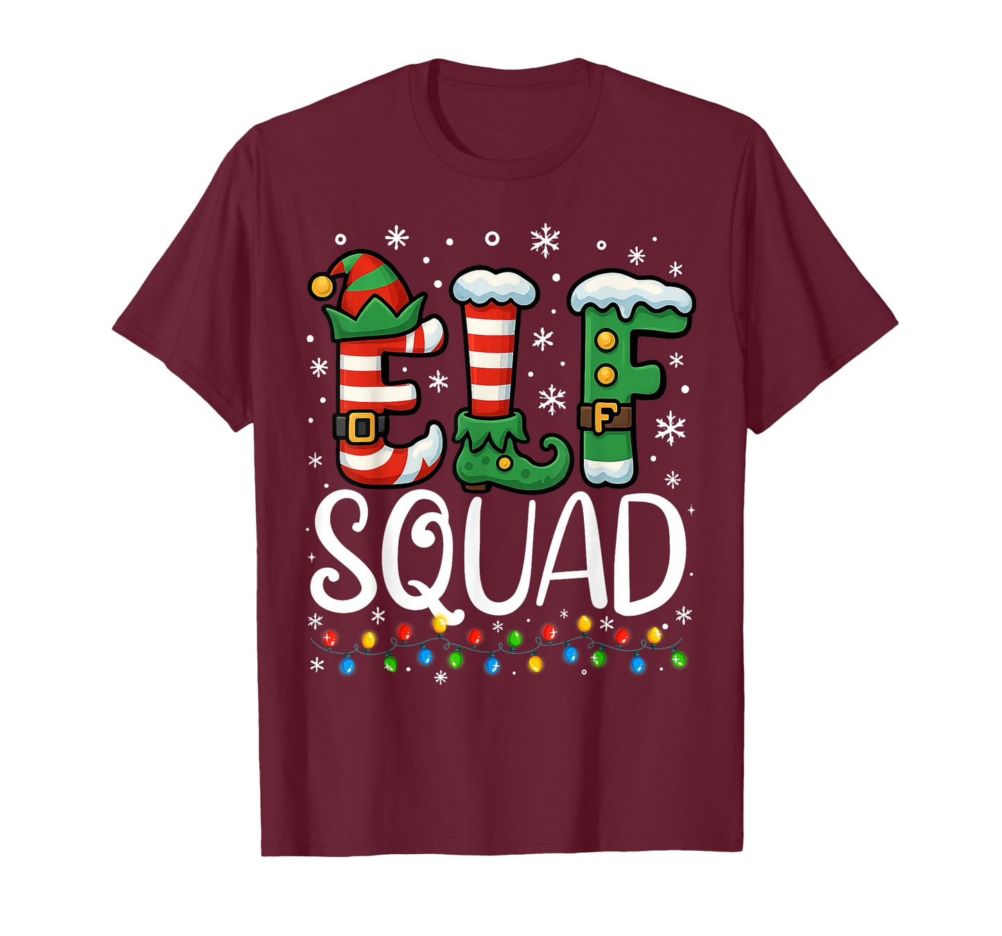 Elf Family Christmas Matching Pajamas Xmas Elf Squad T-Shirt