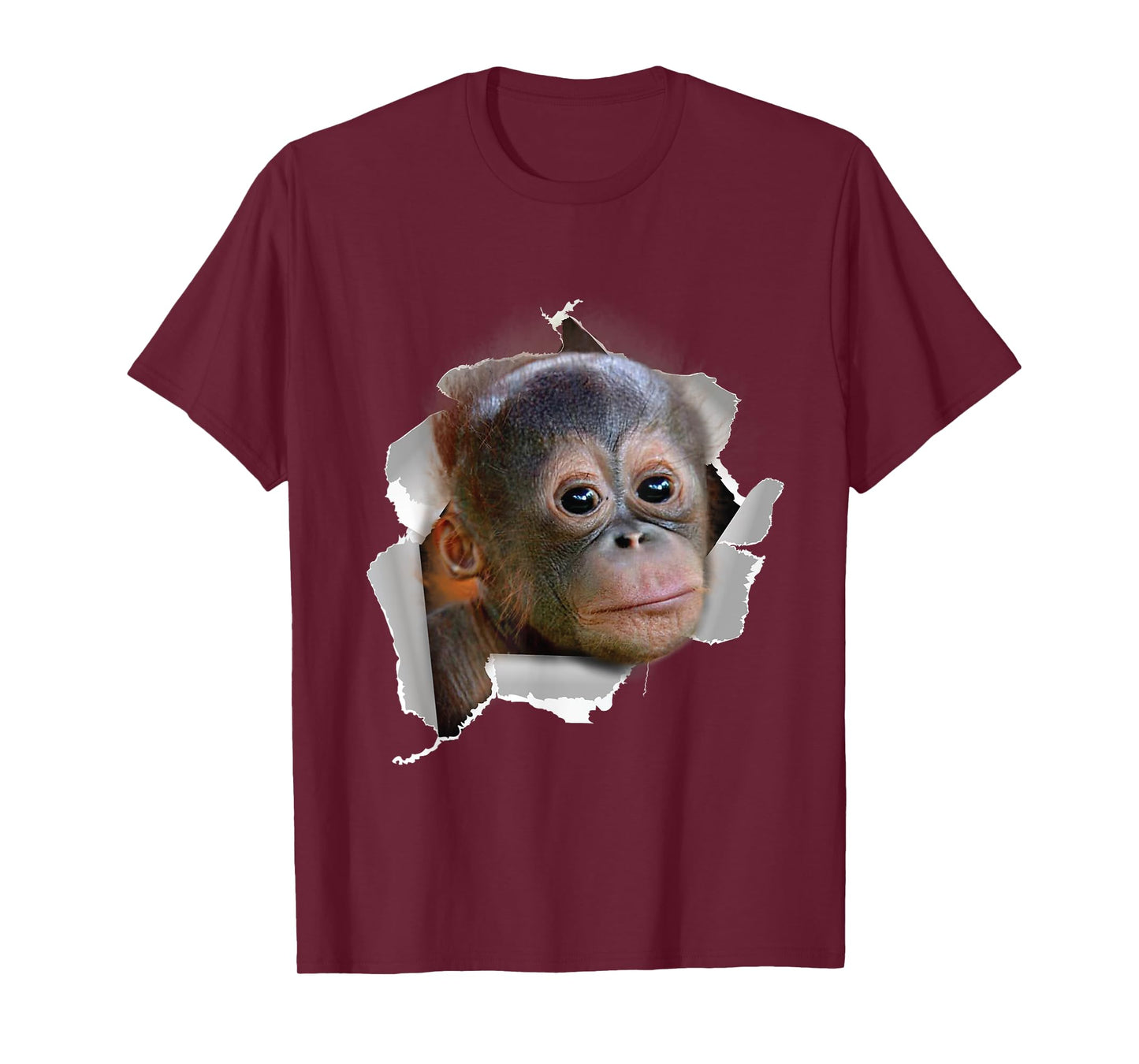 Funny Monkey Baby Orang Utan Orang Utan Face Costume T-Shirt