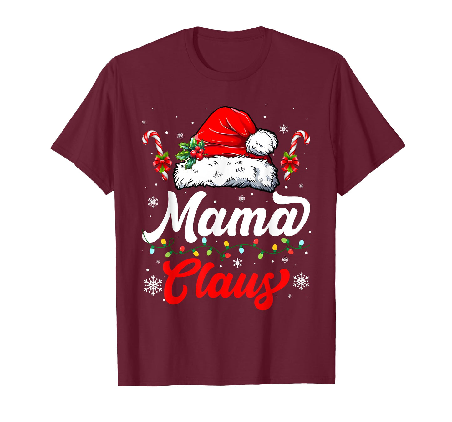 Women Xmas Santa Mama Claus Crew Holiday Women Mom Family T-Shirt