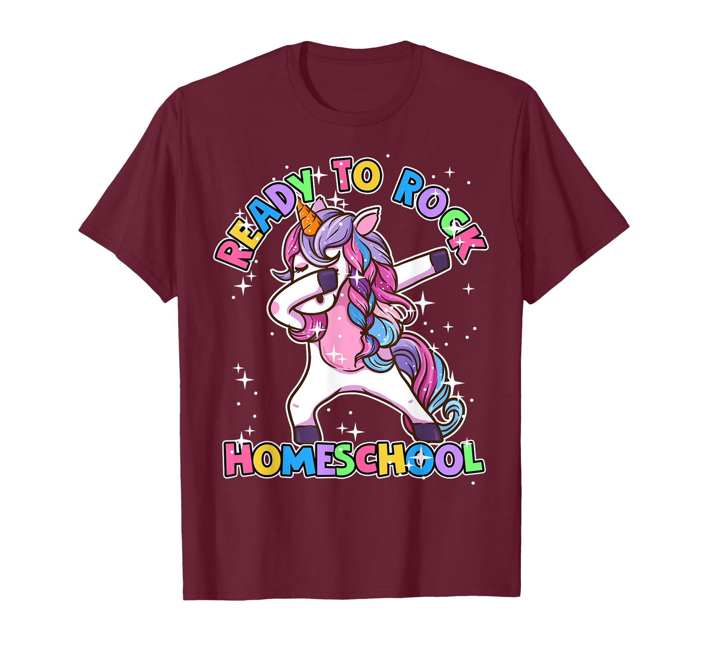Homeschool Unicorn First Day Of School Outfit Girls T-Shirt
