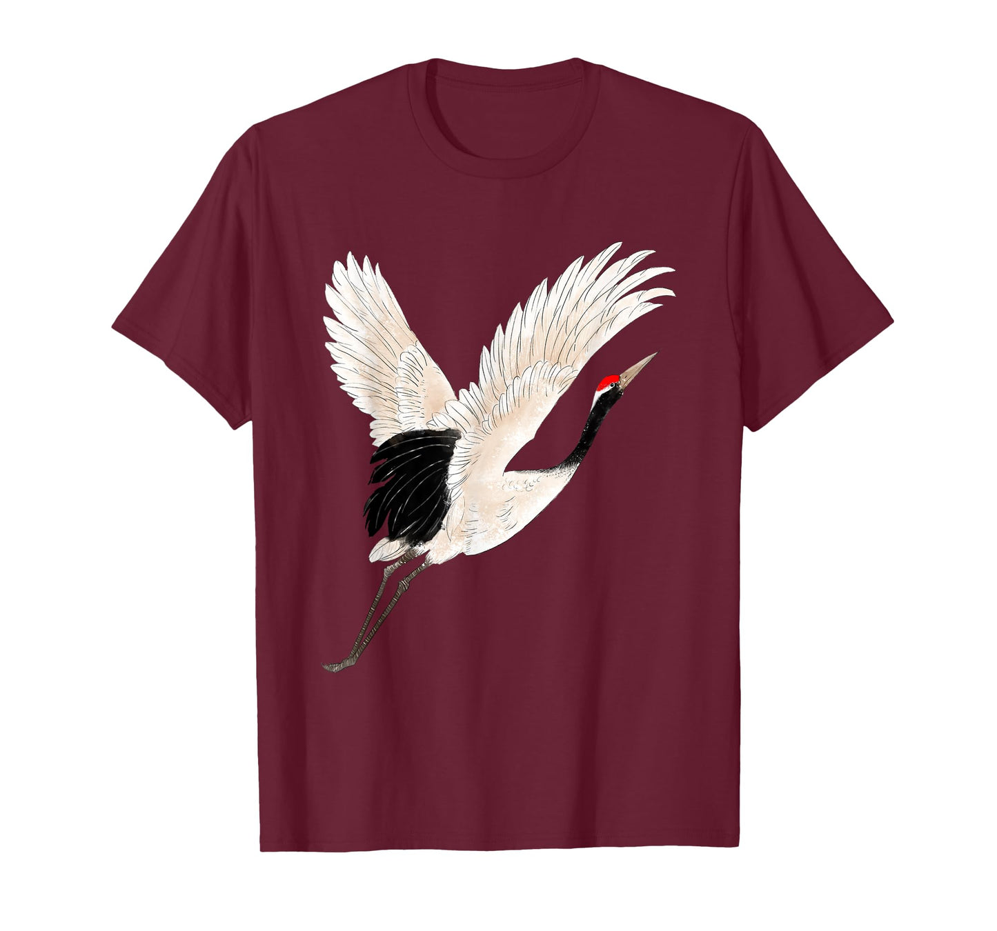 Snow Crane Bird White Bird Watching Expert Bird Photographer T-Shirt