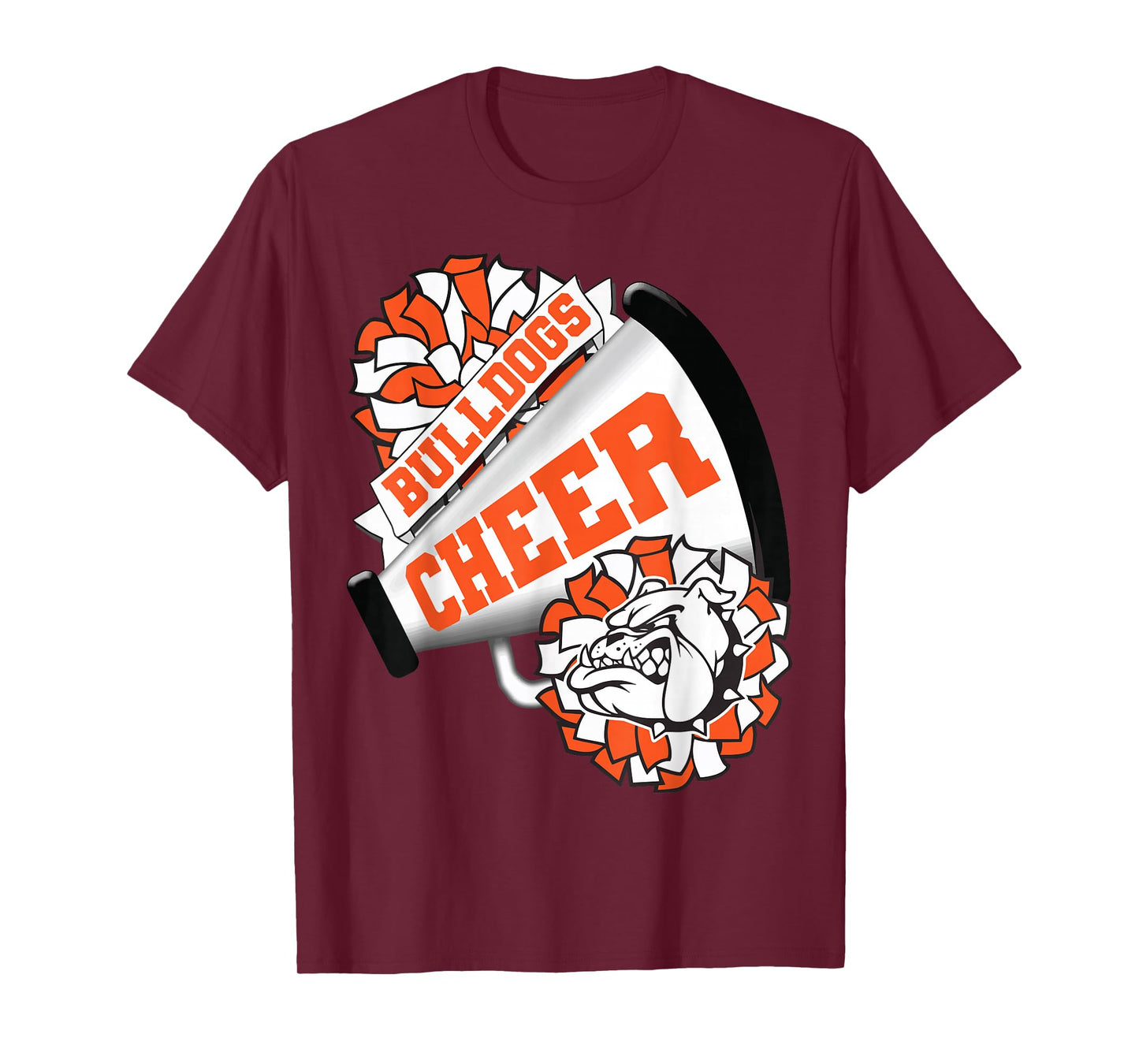 Bulldogs Cheerleading Back To School Cheer Team Orange T-Shirt