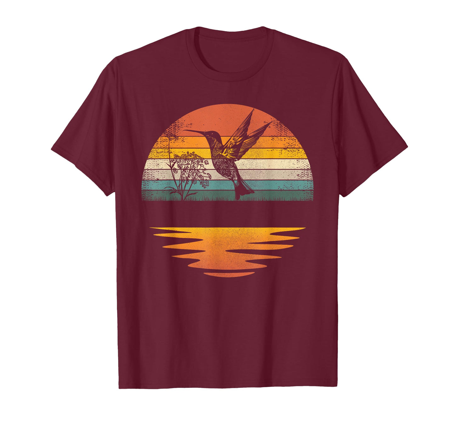 Hummingbird Vintage Sunset Hummingbirds T-Shirt