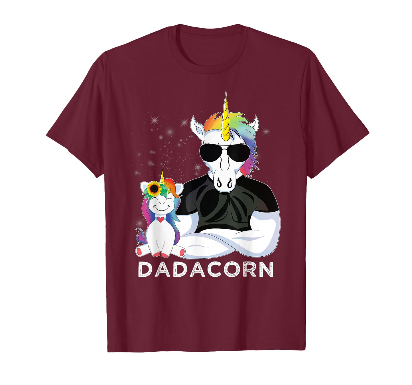 Dadacorn Muscle Unicorn A Father Daughter Funny Design T-Shirt