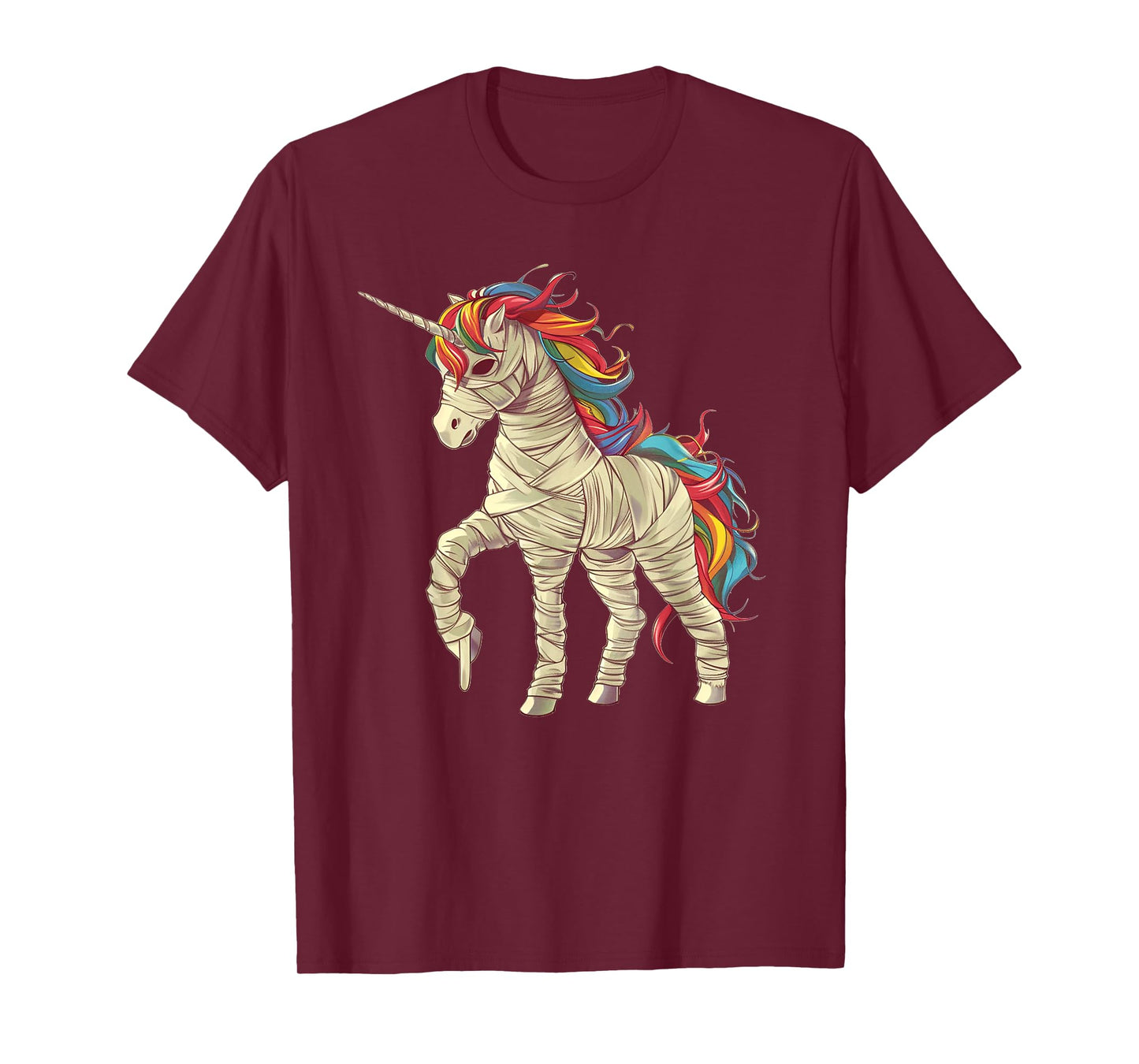 Girls Halloween Unicorn Mummy Women T-Shirt