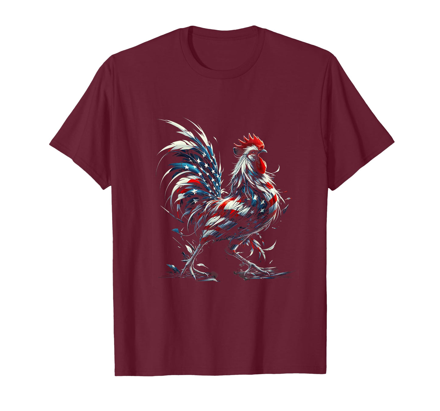 American Flag Rooster Chicken 4th of July Animal T-Shirt