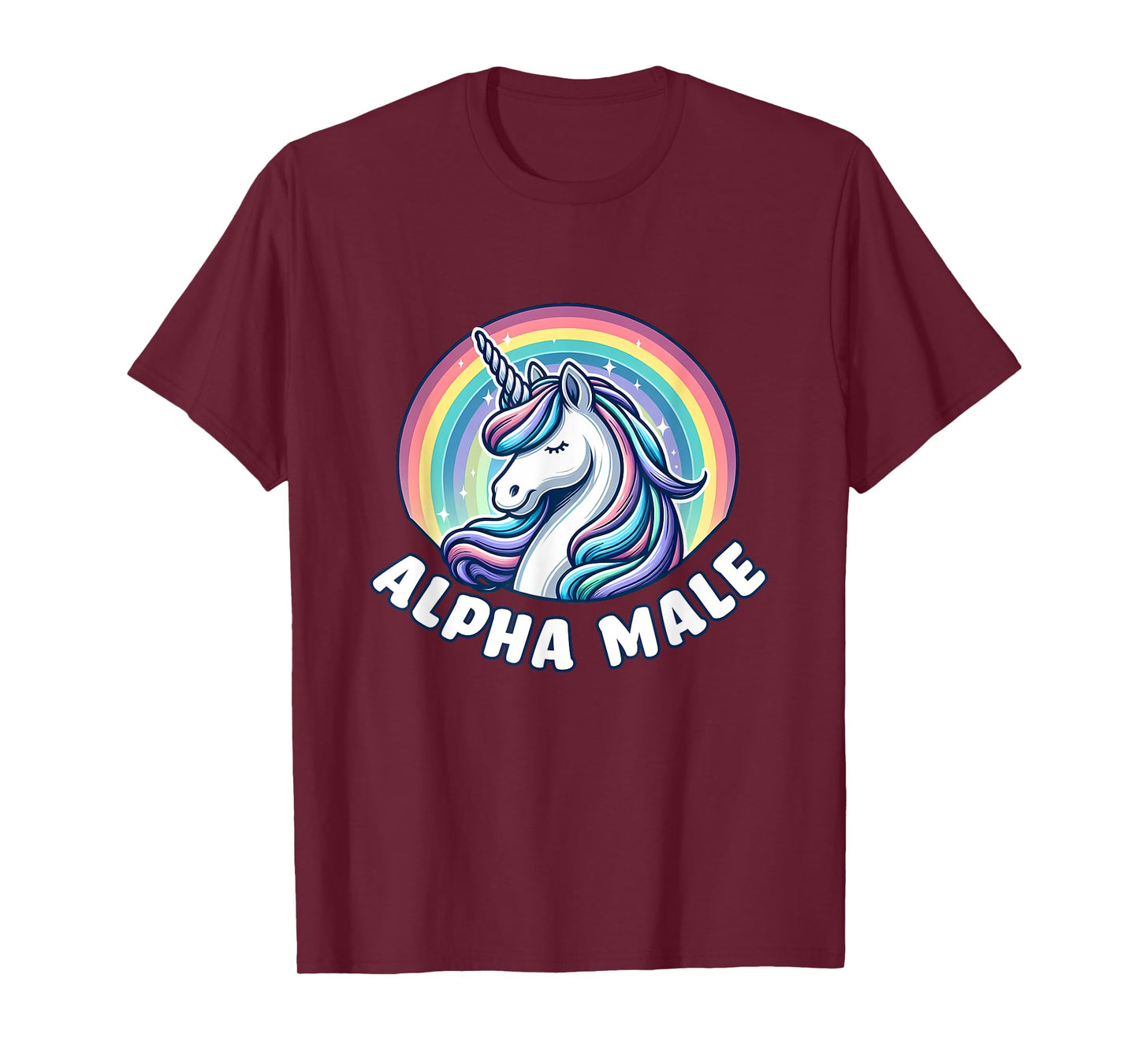 Alpha Male Unicorn Ironic Cute Funny Sarcastic Humor T-Shirt