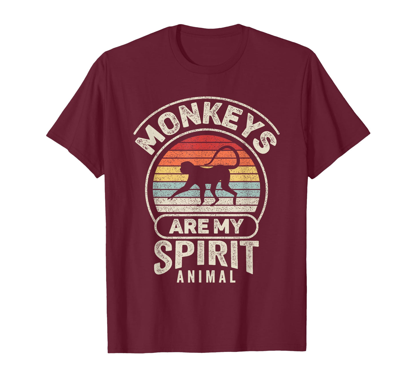 Retro Monkeys Are My Spirit Animal Monkey Lover T-Shirt