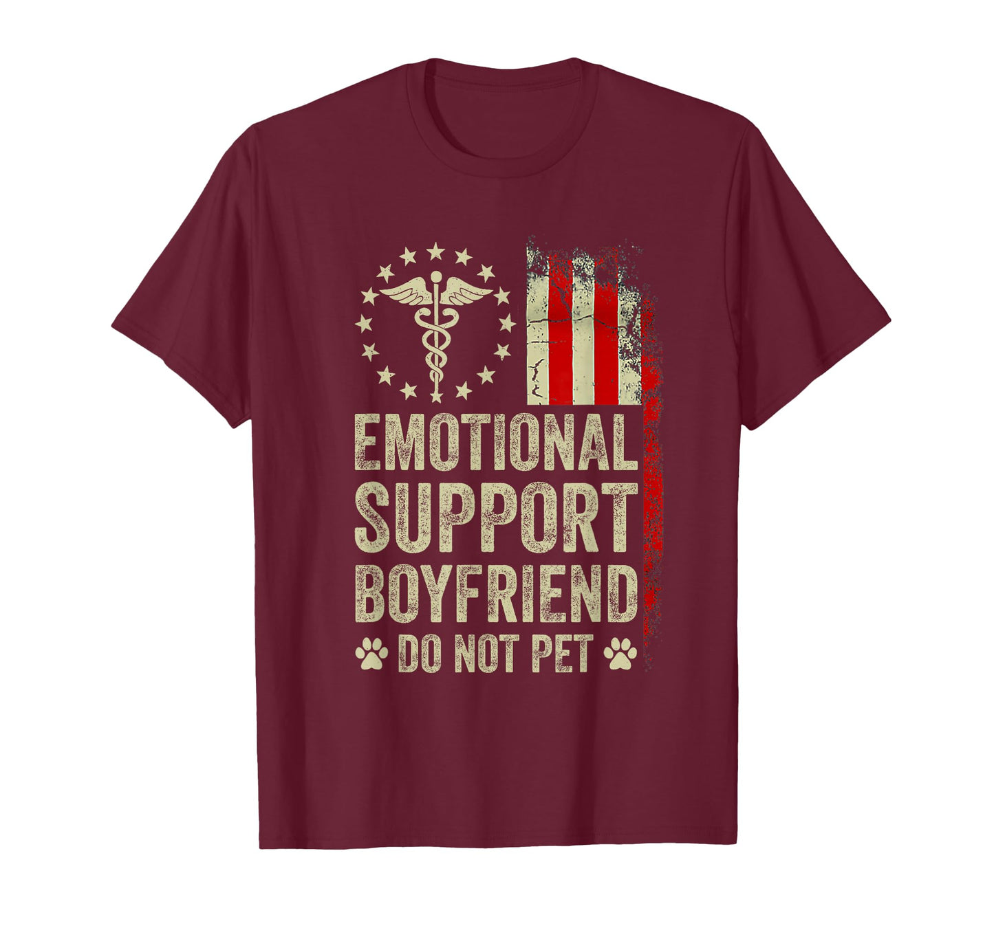 Emotional Support Boyfriend Do Not Pet Funny BF T-Shirt