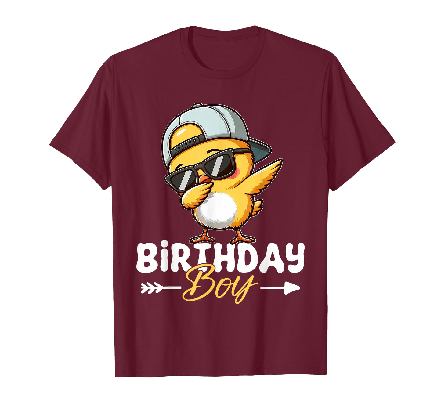 Cute Chicken Birthday Boy Dabbing Chicks Funny Party T-Shirt