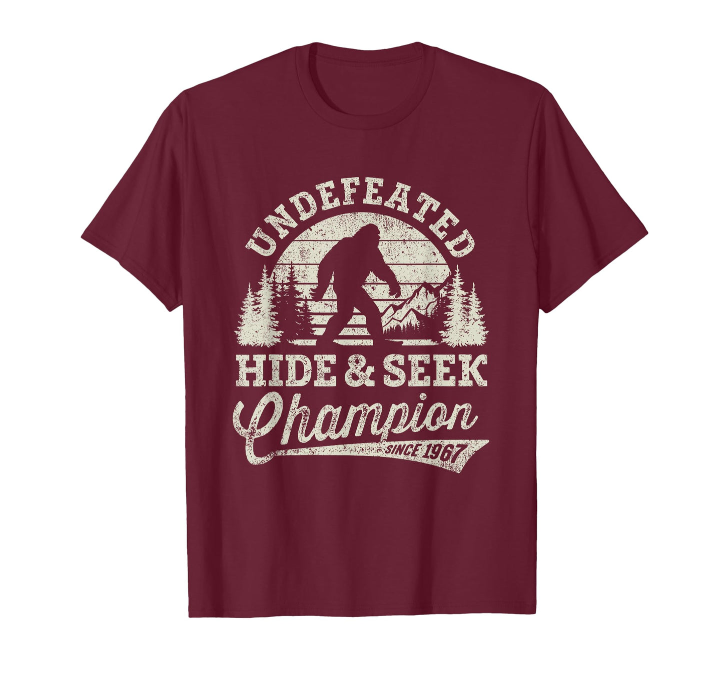 Bigfoot Undefeated Hide And Seek Champion Vintage T-Shirt